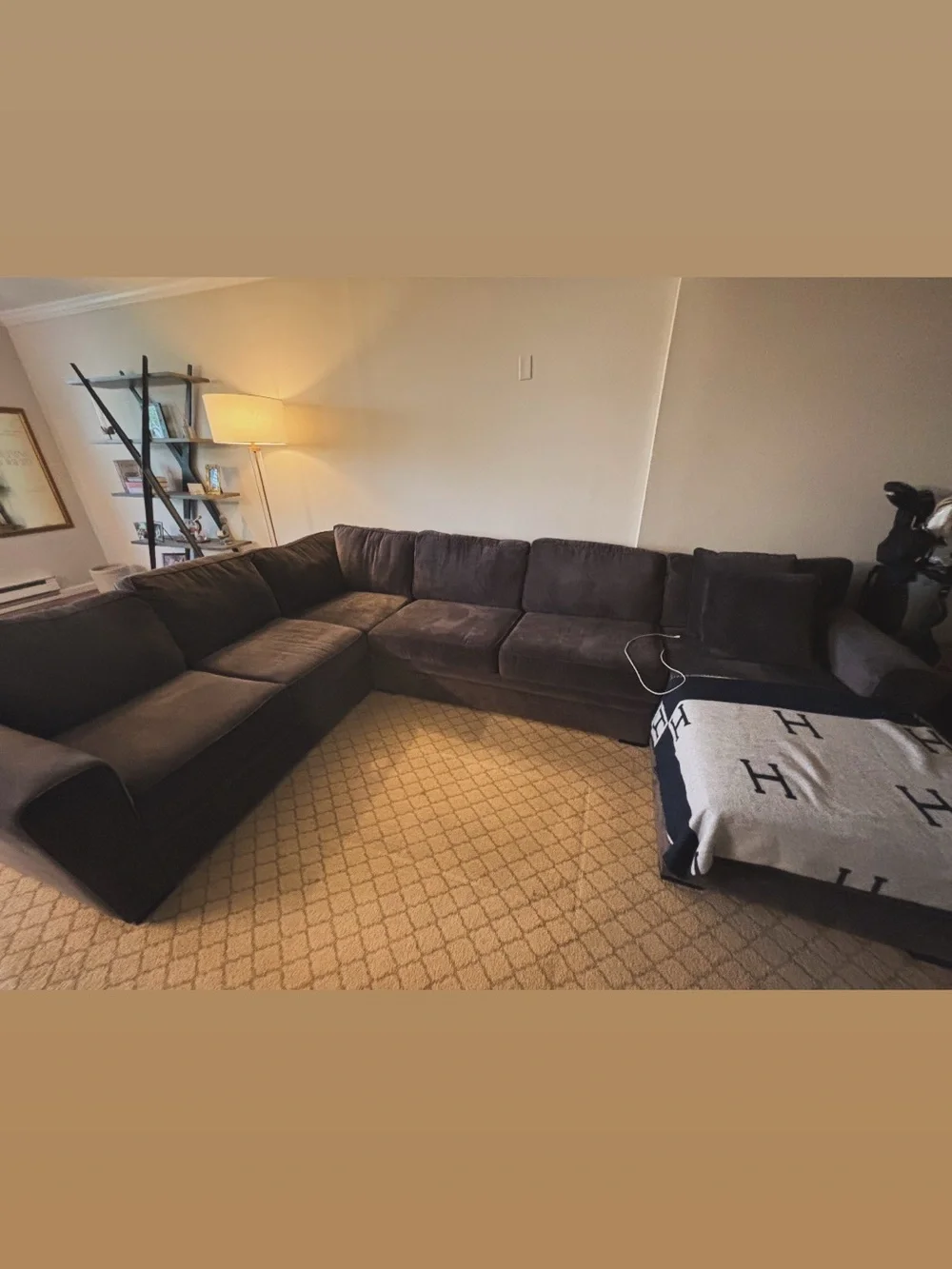 Charcoal Grey Sectional Sofa with chaise